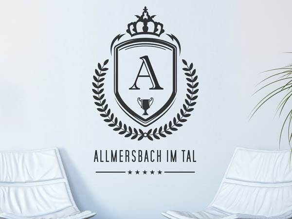 Wandtattoo Allmersbach im Tal Wappen
