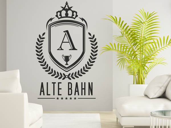 Wandtattoo Alte Bahn Wappen
