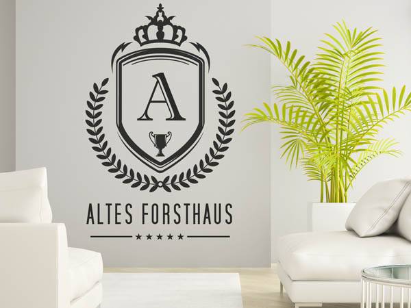 Wandtattoo Altes Forsthaus Wappen