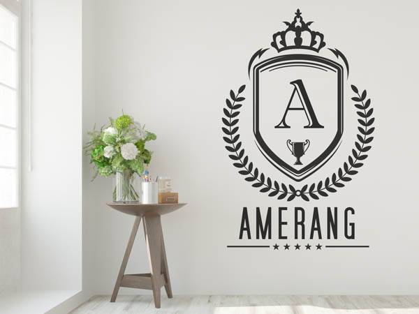 Wandtattoo Amerang Wappen