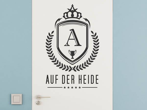 Wandtattoo Auf der Heide Wappen