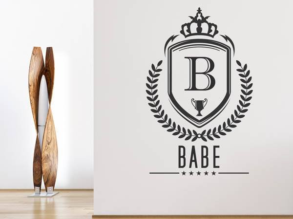 Wandtattoo Babe Wappen