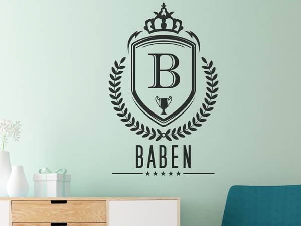 Wandtattoo Baben Wappen