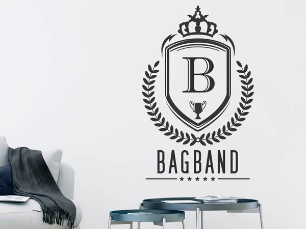 Wandtattoo Bagband Wappen