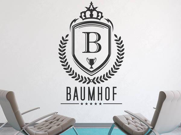 Wandtattoo Baumhof Wappen