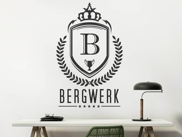 Wandtattoo Bergwerk Wappen