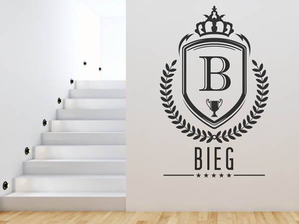 Wandtattoo Bieg Wappen