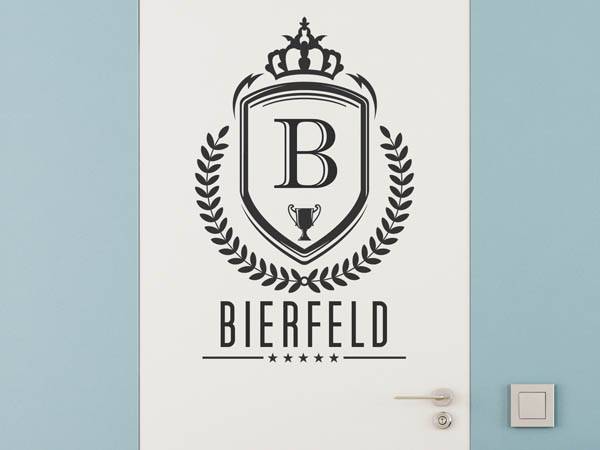 Wandtattoo Bierfeld Wappen