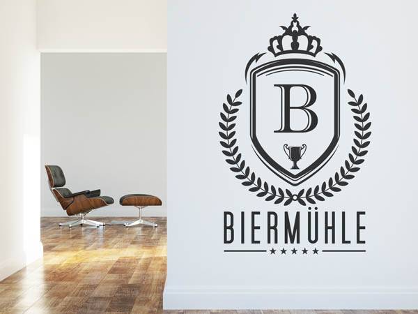 Wandtattoo Biermühle Wappen