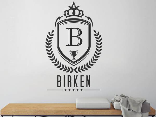 Wandtattoo Birken Wappen
