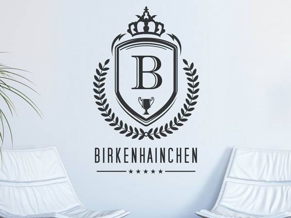 Wandtattoo Birkenhainchen Wappen