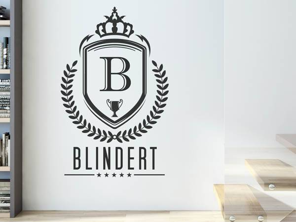 Wandtattoo Blindert Wappen