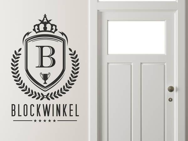 Wandtattoo Blockwinkel Wappen