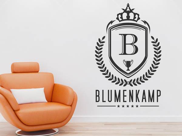 Wandtattoo Blumenkamp Wappen