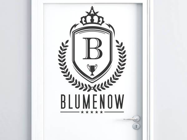 Wandtattoo Blumenow Wappen