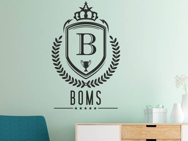 Wandtattoo Boms Wappen