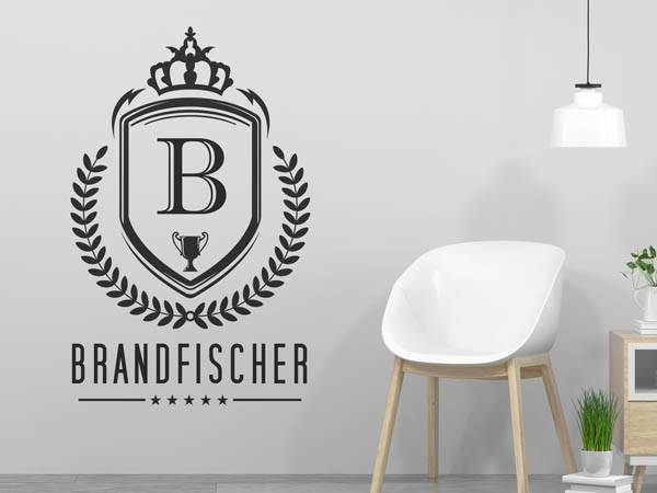 Wandtattoo Brandfischer Wappen
