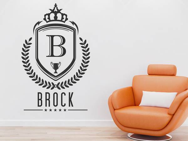 Wandtattoo Brock Wappen