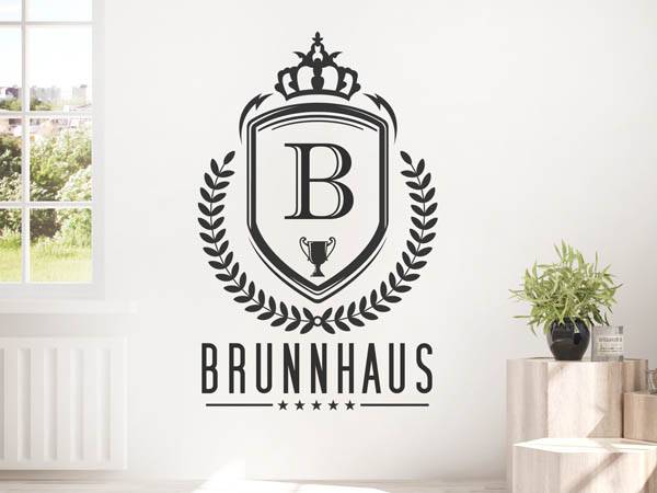 Wandtattoo Brunnhaus Wappen