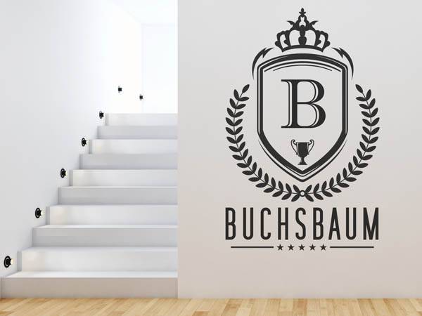 Wandtattoo Buchsbaum Wappen