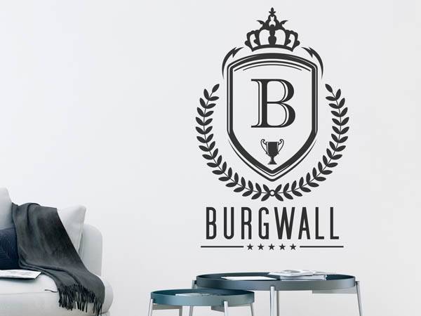 Wandtattoo Burgwall Wappen
