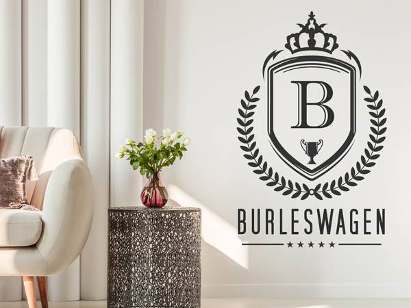 Wandtattoo Burleswagen Wappen