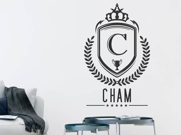 Wandtattoo Cham Wappen