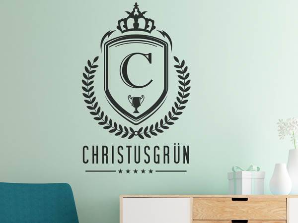 Wandtattoo Christusgrün Wappen