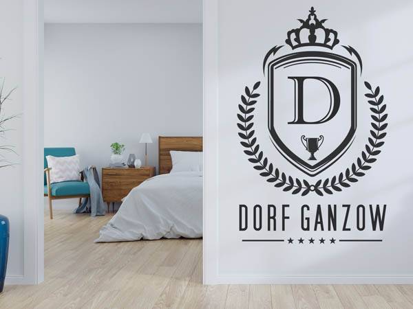Wandtattoo Dorf Ganzow Wappen