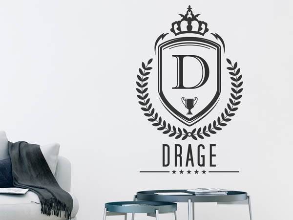 Wandtattoo Drage Wappen