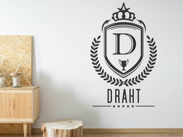 Wandtattoo Draht Wappen