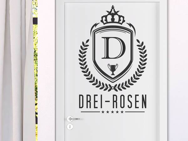 Wandtattoo Drei-Rosen Wappen