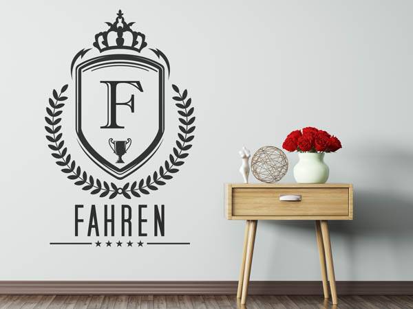 Wandtattoo Fahren Wappen