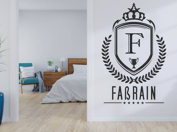 Wandtattoo Faßrain Wappen