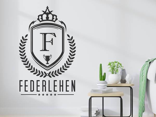 Wandtattoo Federlehen Wappen