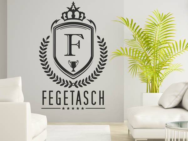 Wandtattoo Fegetasch Wappen