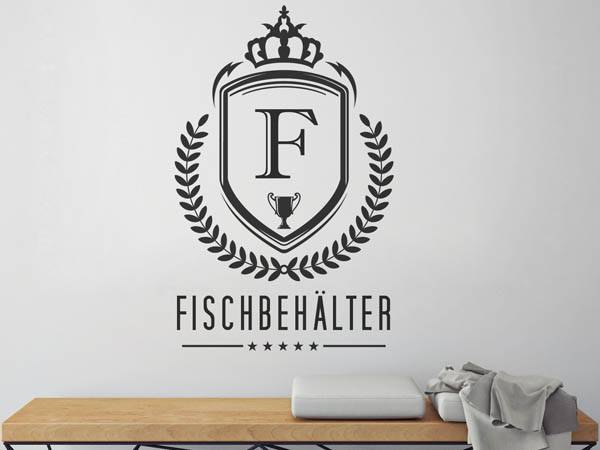 Wandtattoo Fischbehälter Wappen