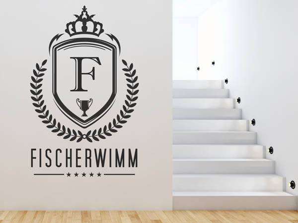 Wandtattoo Fischerwimm Wappen
