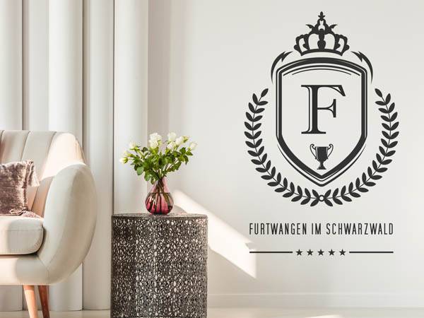 Wandtattoo Furtwangen im Schwarzwald Wappen