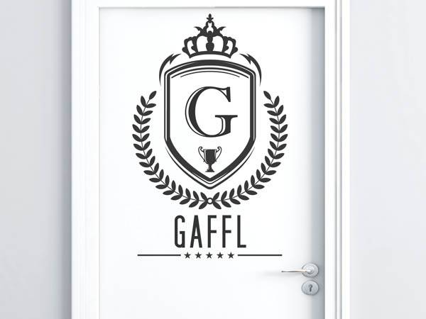 Wandtattoo Gaffl Wappen
