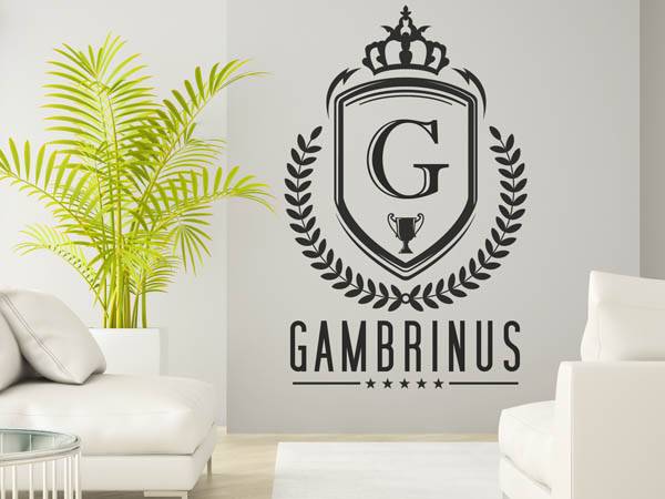 Wandtattoo Gambrinus Wappen