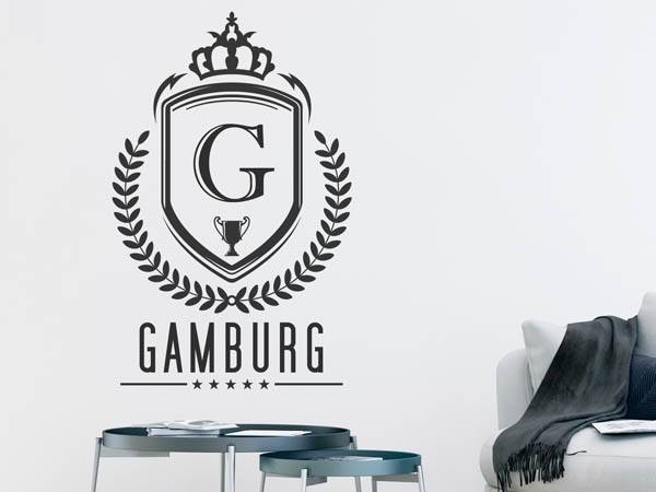 Wandtattoo Gamburg Wappen