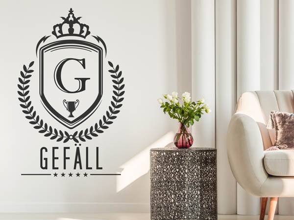 Wandtattoo Gefäll Wappen