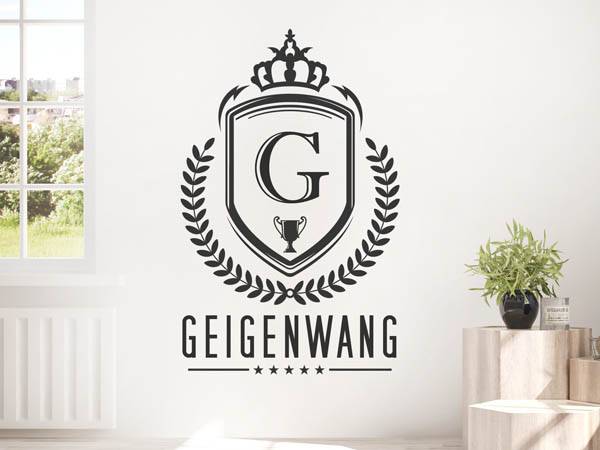 Wandtattoo Geigenwang Wappen
