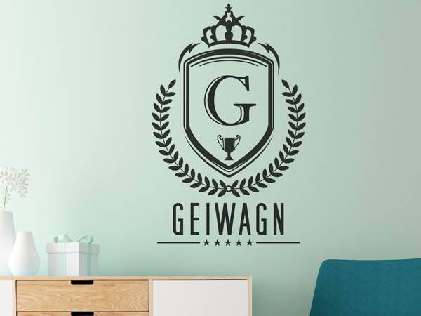 Wandtattoo Geiwagn Wappen