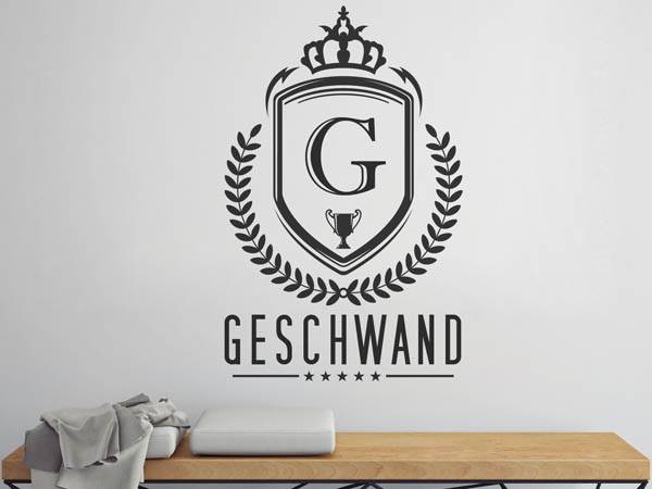 Wandtattoo Geschwand Wappen