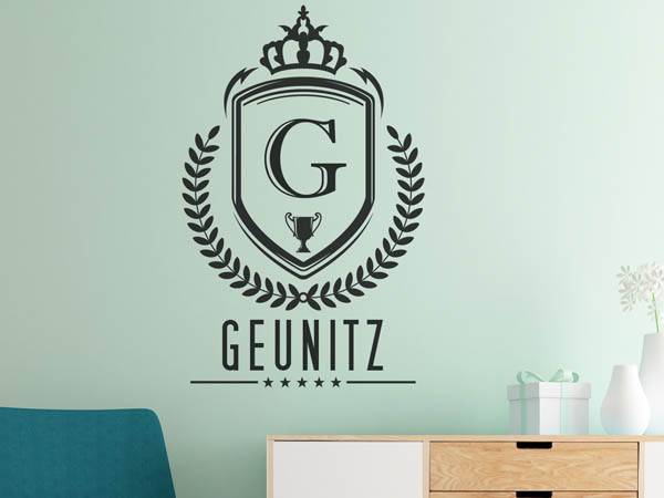 Wandtattoo Geunitz Wappen