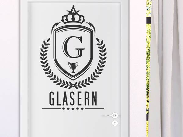 Wandtattoo Glasern Wappen