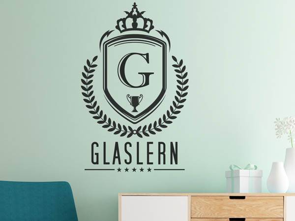 Wandtattoo Glaslern Wappen
