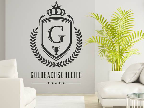 Wandtattoo Goldbachschleife Wappen